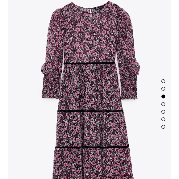 Zara Printed Midi Dress NWT - Picture 8 of 9